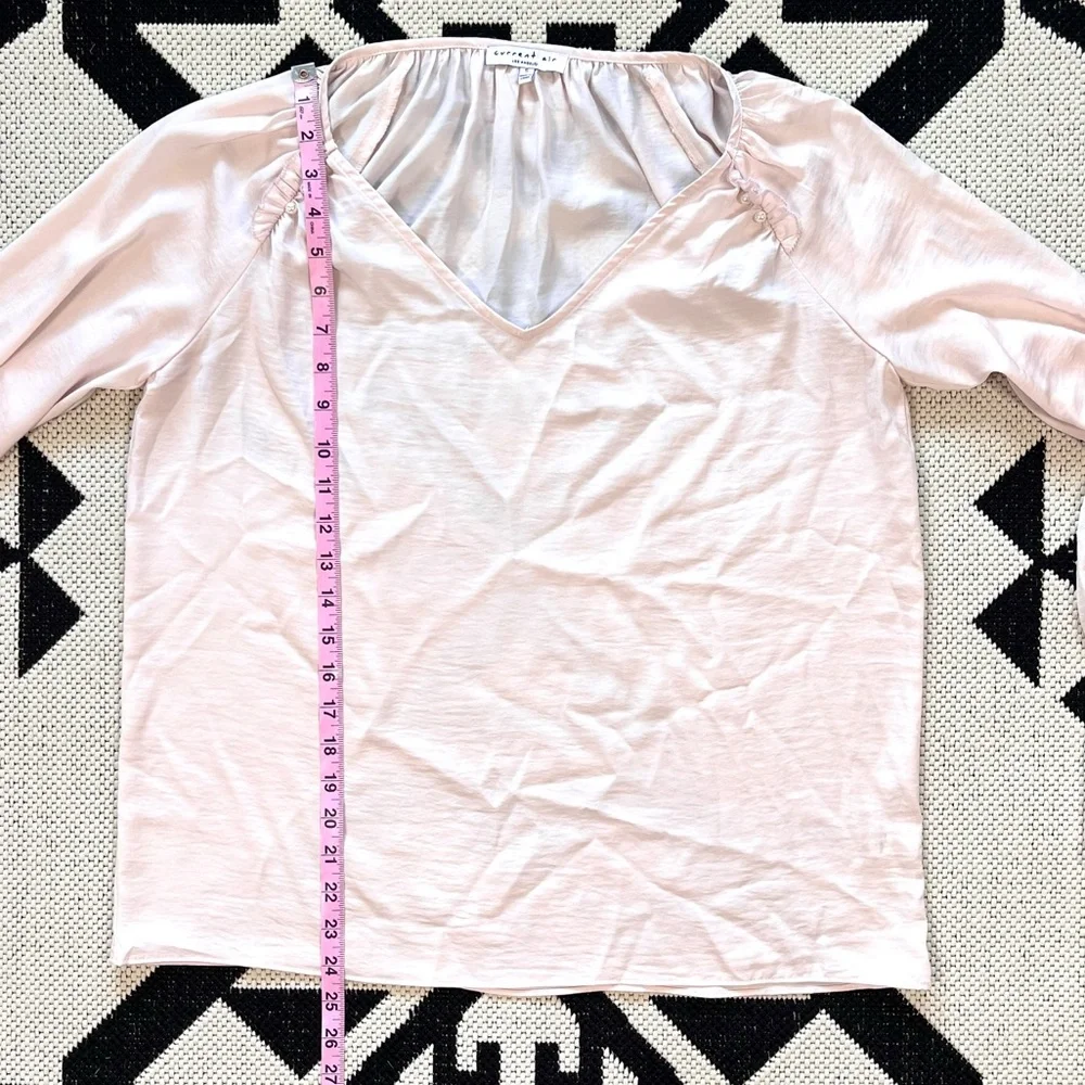 Current Air x Anthropologie Rawna Bell Sleeve Pearl Detail Blouse Small